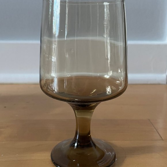 Vintage Libbey Tawny Coupe Set of 4 - Plus 2 Tall Water Goblets - Picture 3 of 5